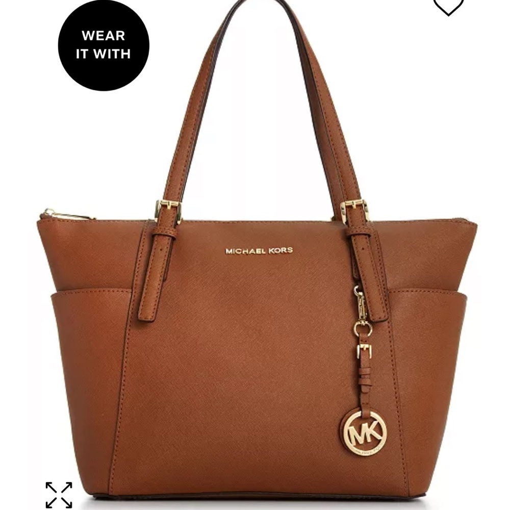 Jet Set East West Top Zip Tote brown